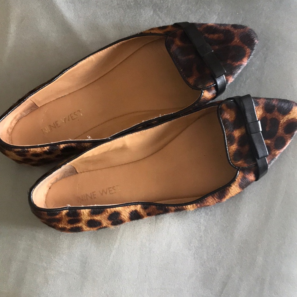 Final Price 💗Nine West leopard print flats